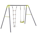 Balanoire 2 agrs portique avec balanoire et chelle dim. 2, 55l x 1, 38l x 1, 80h m mtal poxy anticorrosi ...