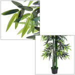 Bambou artificiel xxl 1, 80h m 1105 feuilles denses ralistes pot inclus noir vert
