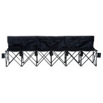 Banc de jardin pliable banc de camping pliant portable 6 places dim. 2, 65l x 0, 48l x 0, 80h m métal ... Banc de jardin pliable banc de camping pliant portable 6 places dim. 2, 65l x 0, 48l x 0, 80h m métal ...