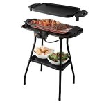 Barbecue Électrique 3en1 grill / plancha sur pied 2000w 740cm2 - 20950 - 56 Barbecue Électrique 3en1 grill / plancha sur pied 2000w 740cm2 - 20950 - 56