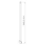 Barre plafond 80cm - fixation de parois de douche 8mm - dcoupable - inox
