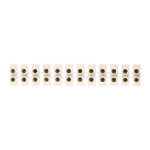 Barrettes 12 plots 4 mm blanc - zenitech