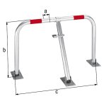 Barrière de parking eco / ø35 / 750 / + cadenas galva À chaud Barrière de parking eco / ø35 / 750 / + cadenas galva À chaud