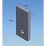 Bti - support digital en verre blanc avec commande sensitive pour wc suspendu - pose en applique
