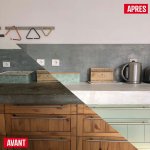 Bton cir plan de travail cuisine crdence vier sol et mur revtement mural dcoratif kit complet - ...