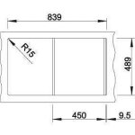 Blanco axis iii 45 s - if - evier - inox lisse - 1 cuve - reversible - vidage auto - siphon inclus - ...