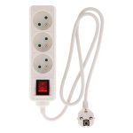 Bloc 3 prises 16a 2p + t avec interrupteur blanc - zenitech