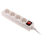 Bloc 4 prises 16a 2p + t avec interrupteur blanc - zenitech