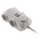 Bloc premium 4x 16a 2p + t avec interrupteur - c�ble ho5vv - f 3g1mm� 1, 5m + 2x usb �quip� d'une fiche ...