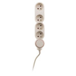Bloc home 4 prises 16a 2p + t avec interrupteur et fiche parafoudre - blanc - c�ble ho5vv - f 3g1 1, ...