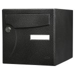 Boîte aux lettres normalisée 1 porte extérieur renz acier noir brillant Boîte aux lettres normalisée 1 porte extérieur renz acier noir brillant