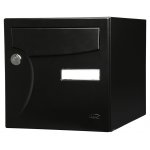 Boîte aux lettres normalisée 1 porte extérieur renz acier noir mat Boîte aux lettres normalisée 1 porte extérieur renz acier noir mat