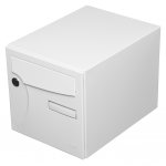 Bote aux lettres normalise 2 portes extrieur renz acier blanc brillant