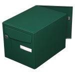 Boîte aux lettres normalisée 2 portes extérieur renz acier vert brillant Boîte aux lettres normalisée 2 portes extérieur renz acier vert brillant