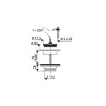 Bonde de vidage pour bac � laver diam�tre 60 mm