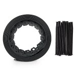 Bordure de jardin flexible noire - 3, 8 cm x 10 m�tres avec 20 piquets d'ancrage