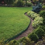 Bordure de jardin flexible verte - 3, 8 cm x 10 m�tres avec 20 piquets d'ancrage