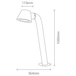 Borne exterieure 1xgu10 marron 100cm ip54