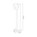 Borne exterieure led 7w 3000k marron 65cm ip54