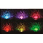 Borne solaire 2 led 12cm blanc / multicolore