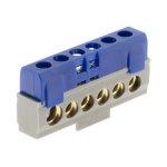 Bornier phase bleu - 6 connexions - thomson