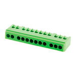 Bornier de terre 12 modules vert