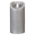 Bougie led haute flamme vacillante  piles gris - silamp