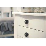 Bouton de meuble boule noir porcelaine h. 38 x l. 40 x p. 40 mm