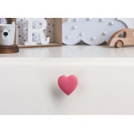Bouton de meuble coeur plastique mat h. 25 x l. 41 x p. 41 mm