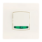 Bouton poussoir voyant borne - auto vis + griffes blanc - diwone