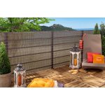 Brise - vue déco tissé 85% bouton brun foncé 1x5m Brise - vue déco tissé 85% bouton brun foncé 1x5m