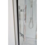 Cabine hydromassante sren - sans silicone - 120x80cm - chrom - en kit