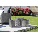 Cache pots lot de 3 - grey