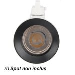Cadre À spot noir pour spot led sur rail 25w / 32w 38° - noir - silamp Cadre À spot noir pour spot led sur rail 25w / 32w 38° - noir - silamp
