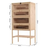 Cage pour hamsters souris petits rongeurs multi - niveaux 5 tages 10 plateformes bois de pin 60 x 40 ...