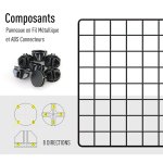 Cage parc enclos pour animaux domestiques l 106 x l 73 x h 36 cm bords arrondis fil mtallique noir 55 ...