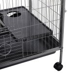 Cage pour rongeurs multifonction 4 plateformes 3 rampes 4 portes dim. 80l x 52l x 128h cm métal gris ... Cage pour rongeurs multifonction 4 plateformes 3 rampes 4 portes dim. 80l x 52l x 128h cm métal gris ...
