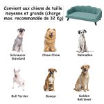 Canap chien lit pour chien chat design contemporain coquillage dim. 98l x 60l x 35h cm coussin moelleux ...