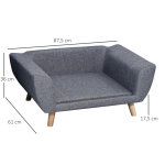 Canapé chien lit pour chien design scandinave coussin moelleux pieds bois massif dim. 87 x 61 x 36 cm ... Canapé chien lit pour chien design scandinave coussin moelleux pieds bois massif dim. 87 x 61 x 36 cm ...