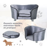 Canap� / lit pour chien / chat canap� animaux avec accoudoir et dossier 69x49x38cm