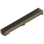 Caniveau self 100 - hauteur 95 mm - largeur 98 mm - aco - grille passerelle acier anthracite / fente ...