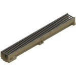 Caniveau self 100 - hauteur 95 mm - largeur 98 mm - aco - grille passerelle acier galvanis / fente 11, ...
