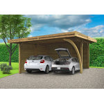 Carport en bois 2 voitures 5x6 m