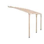 Carport mural pergola adossable autoclav� mural mono pente 15. 00m2