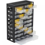 Casier  vis plastique 33 tiroirs, h. 43. 5 x l. 30. 3 x p. 13. 6 cm