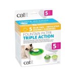 Cat it pack de 5 filtres a triple action pour abreuvoir - blanc - pour chat Cat it pack de 5 filtres a triple action pour abreuvoir - blanc - pour chat
