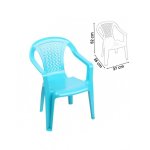 Chaise de jardin enfant rsine bleu