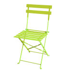 Chaise de jardin pliante acier vert