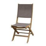 Chaise pliante teck naturel textilne