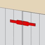 Charni�re � cong� acier pour volets battants, l. 30 x l. 100 mm